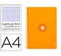 Cuaderno espiral a4 antartik tapa dura 80h 90gr cuadro 4mm con margen color mostaza