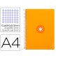Cuaderno espiral antartik a4 micro tapa dura 80h 100gr cuadro 5mm sin banda4 taladros color mostaza