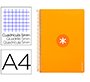 Cuaderno espiral antartik a4 micro tapa dura 80h 100gr cuadro 5mm sin banda4 taladros color mostaza