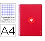 Cuaderno espiral antartik a4 micro tapa dura 80h 100gr cuadro 5mm sin banda4 taladros color frambuesa