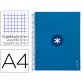 Cuaderno espiral a4 micro antartik tapa forrada 120h 90 gr cuadro 5mm 5 bandas 4 taladros color azul marino