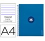 Cuaderno espiral a4 micro antartik tapa forrada 120h 90 gr horizontal 5 bandas 4 taladros color azul oscuro