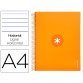 Cuaderno espiral a4 micro antartik tapa forrada 120h 90 gr horizontal 5 bandas 4 taladros color mostaza