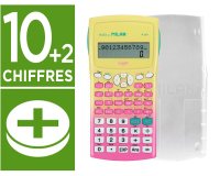 Calculadora milan cientifica m240 sunset tapa translucida 2 lineas 240 funciones 10+2 digitos color rosa /amarillo