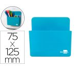 Cubilete portalapices liderpapel azul claro opaco plastico magnetico 125x75x40 mm
