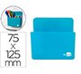 Cubilete portalapices liderpapel azul claro opaco plastico magnetico 125x75x40 mm