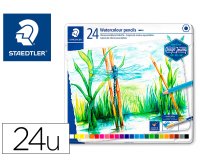 Lapices de colores staedtler acuarelables caja metal de 24 unidades colores surtidos