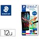Lapices de colores staedtler super soft caja metal de 12 colores surtidos