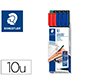 Rotulador staedtler lumocolor retroproyeccion punta de fibra 318 caja de 10 unidades colores surtidos
