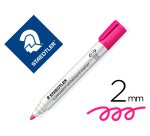 Rotulador staedtler lumocolor 351 para pizarra blanca punta redonda 2 mm recargable color rosa