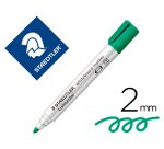 Rotulador staedtler lumocolor 351 para pizarra blanca punta redonda 2 mm recargable color verde claro