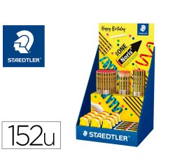 Expositor sobremesa staedtler noris 120 diseño feliz aniversario 152 unidades surtidas 383x382x250 mm