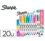 Rotulador sharpie permanente s-note punta biselada trazo 1,2 /3,87 mm blister 20 unidades colores surtidos