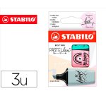 Rotulador stabilo boss mini pastel love estuche de 3 unidades pizca de menta/rubor rosa/toque de turquesa