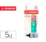 Rotulador stabilo boss mini pastel love estuche de 5 unidades colores surtidos