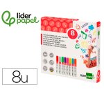 Rotulador liderpapel tiza liquida punta redonda trazo 6 mm caja de 8 unidades colores surtidos