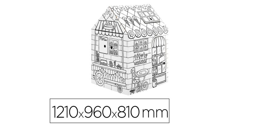 Casa de juego bankers box playhouse pasteleria para pintar fabricada en carton reciclado 1210x960x810 mm