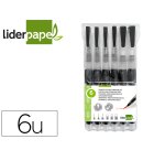 Pincel liderpapel recargable para productos acuarelables set de 6 unidades grosor puntas surtidas