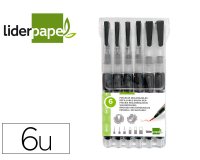 Pincel liderpapel recargable para productos acuarelables set de 6 unidades grosor puntas surtidas