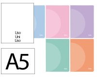 Libreta liderpapel 360 tapa de plastico a5 48 hojas 90gr liso sin margen colores pastel surtidos