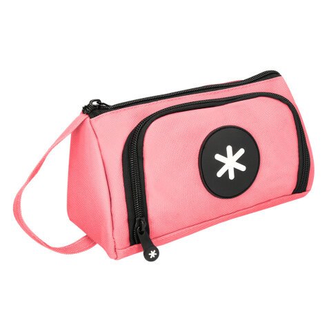 Bolso escolar portatodo antartik con bolsillo delantero desplegable color coral 110x85x200 mm