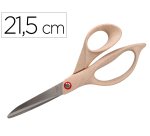 Tijera oficina liderpapel acero inoxidable mango eco material 8\" 21,5 cm en blister