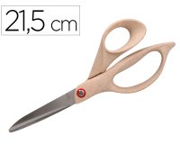 Tijera oficina liderpapel acero inoxidable mango eco material 8\" 21,5 cm en blister