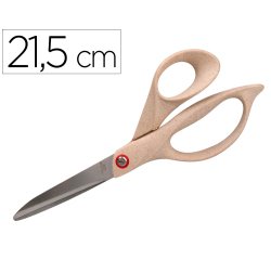 Tijera oficina liderpapel acero inoxidable mango eco material 8\" 21,5 cm en blister