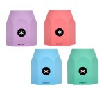 Cubilete portalapices antartik celeste coral lavanda y menta pastel silicona hexagonal 95x85x75 mm