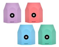 Cubilete portalapices antartik celeste coral lavanda y menta pastel silicona hexagonal 95x85x75 mm