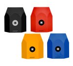 Cubilete portalapices antartik azul mostaza negro y rojo opaco silicona hexagonal 95x85x75 mm