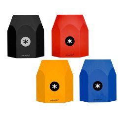 Cubilete portalapices antartik azul mostaza negro y rojo opaco silicona hexagonal 95x85x75 mm