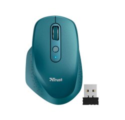 Raton trust ozaa optico inalambrico 2400dpi 6 botones usb 2.0 azul