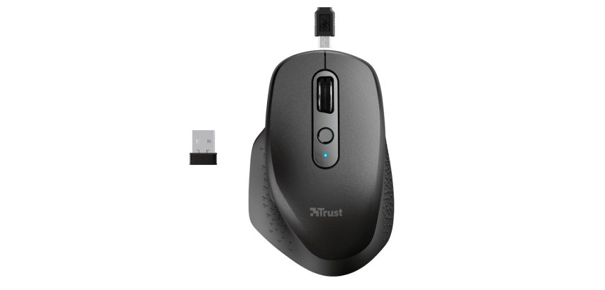 Raton trust ozaa optico inalambrico 2400dpi 6 botones usb 2.0 negro