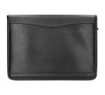 Carpeta portafolios cremallera bolsillo para móvil y tarjetero color negro 260x355 mm