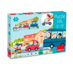Puzle goula xxl vehiculos 18 piezas