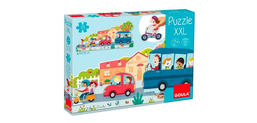 Puzle goula xxl vehiculos 18 piezas