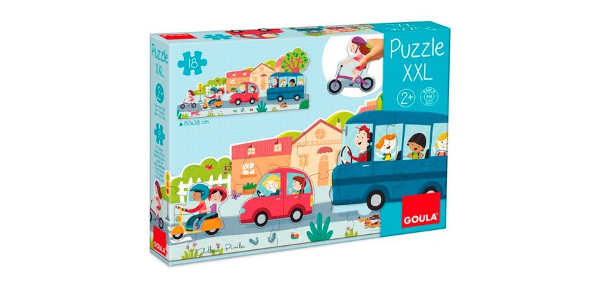 Puzle goula xxl vehiculos 18 piezas