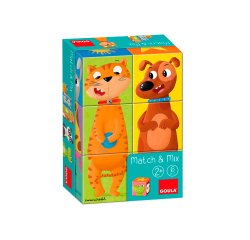 Puzle goula cubos de carton apilables match&mix 6 piezas