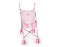 Silla pequeña de paseo para muñecas carlota color rosa 550x270x410 mm
