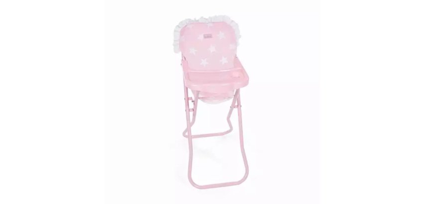 Trona con bandeja carlota color rosa 330x260x600 mm