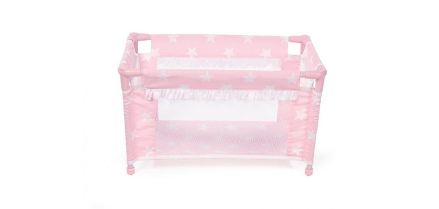 Cuna de viaje carlota color rosa 530x320x320 mm
