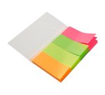 Banderitas separadoras 20x50 mm fluorescente pack de 4 con 20 hojas