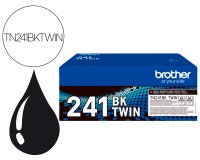 Toner brother tn241bktwin hl3140 / 3170 / 3150 / dcp9020 / mfc9140 / 9330 / 9340 negro 2500 paginas pack