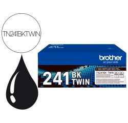Toner brother tn241bktwin hl3140 / 3170 / 3150 / dcp9020 / mfc9140 / 9330 / 9340 negro 2500 paginas pack