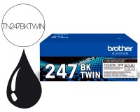 Toner brother tn247bk dcp-l3510cdw / hl-l3270cdw / mfc-l3710cw negro 3000 paginas pack 2 unidades