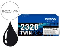 Toner brother tn-2320 dcpl2520dw /2540d/ mfcl2700dw / 2720dw / 2740dw negro 2600 paginas pack 2 unidades