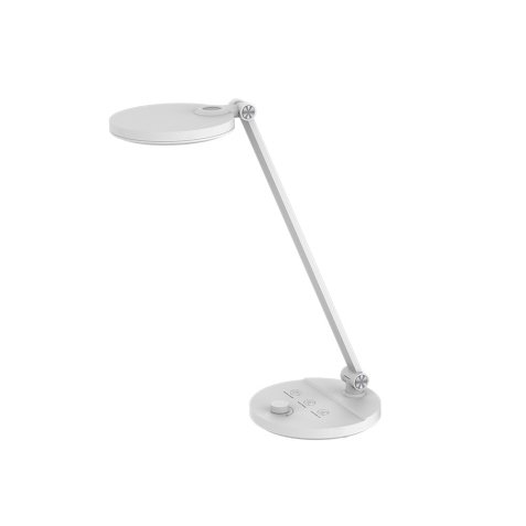 Lampara de oficina q-connect sobremesa profesional abs 80 leds 7 w con interruptor color blanco