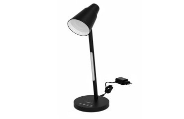Lampara de escritorio q-connect led 6w 360 lm tactil 3 niveles color luz nocturna cabeza orientable negro