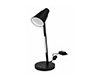Lampara de escritorio q-connect led 6w 360 lm tactil 3 niveles color luz nocturna cabeza orientable negro